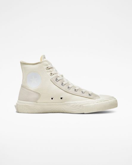 Tenisi Inalti Dama Converse Chuck Taylor Alt Star Wavy Bej Albi | RO OKZAY039